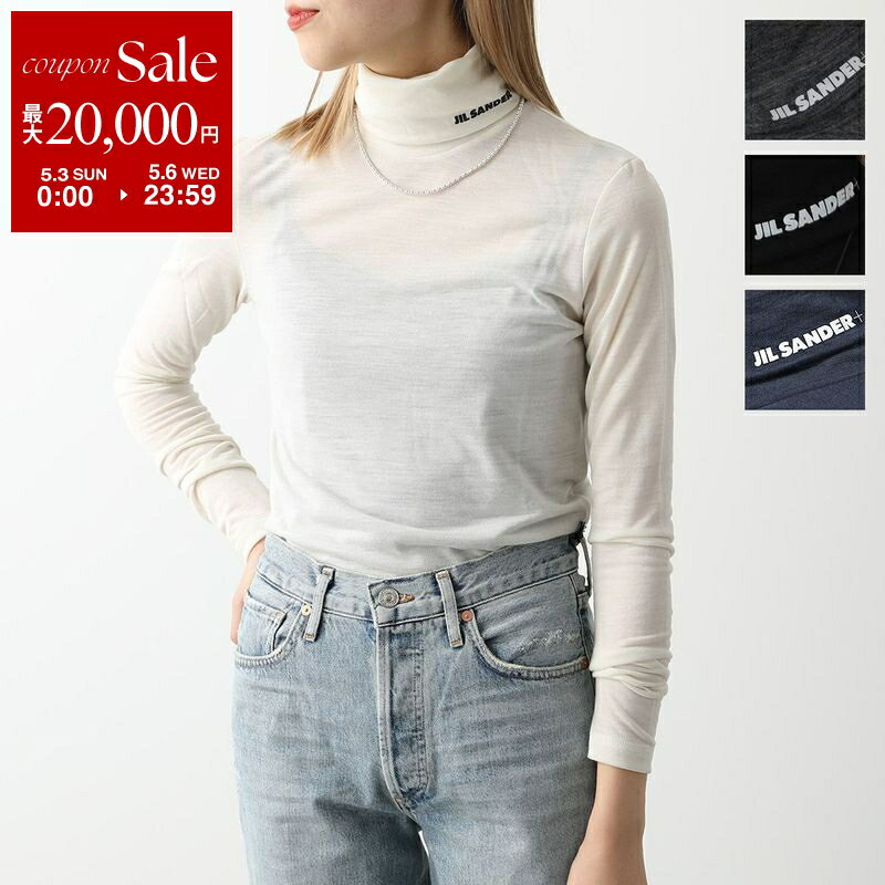 【最大2万円OFFクーポン対象・4/29～5/1限定】JIL SANDER+ ジルサンダー プラス カットソー J40GC0020 J70021 レディース タートルネック 長袖Tシャツ ロンT ロゴ テクニカルウール カラー4色
