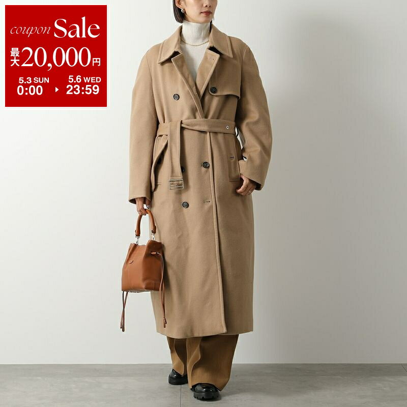 【最大2万円OFFクーポン対象 5/3～5/6限定】MOORER ムーレー ロングコート MEREDITH LE メレディス レディース ダウンコート ベルト付 ウール カシミヤ混 ダブルブレスト NOCCIOLA