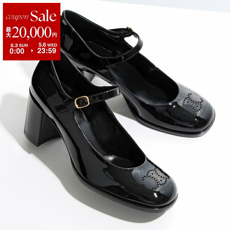 【最大2万円OFFクーポン対象 4/29～5/1限定】CELINE セリーヌ パンプス LILY リリー 360314582C.38NO レディース パーフォレイテッドベビーズ エナメル トリオンフ シューズ 靴 Black