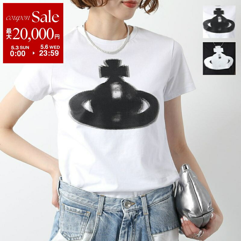 【最大2万円OFFクーポン対象 4/29～5/1限定】Vivienne Westwood ヴィヴィアンウエストウッド Tシャツ HALFTONE ORB PERU T-SHIRT 3G01003H J001M レディース 半袖 カットソー オーブ カラー2色