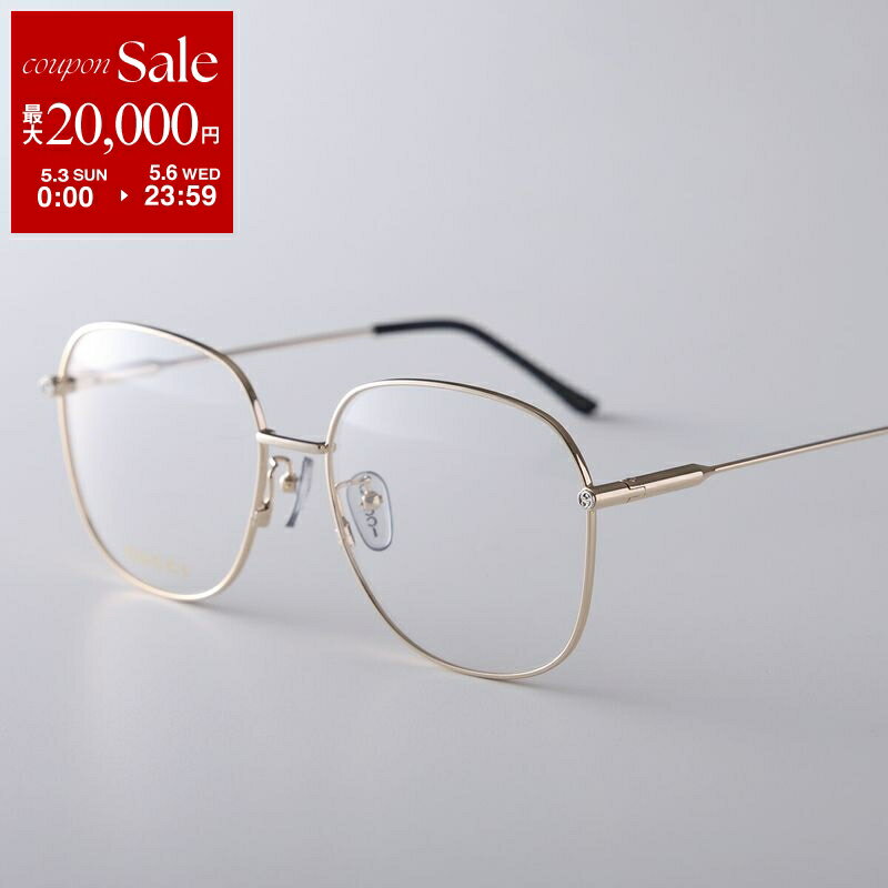 金屬框 - 【最大2万円OFFクーポン対象・5/3～5/6限定】GUCCI グッチ メガネ GG1417OA レディース ウェリントン型 メタルフレーム 細フレーム フルリム クリングスタイプ メタルロゴ めがね 眼鏡 アイウェア 001