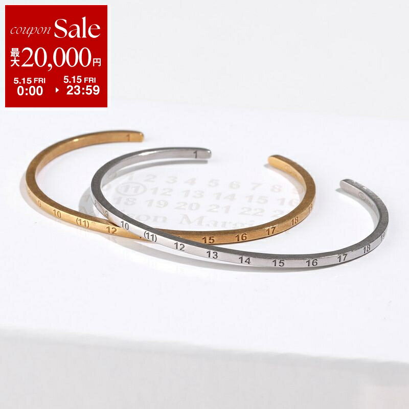 [Up to ¥20,000 OFF Coupon Available - Limited Time Offer: May 15th Only] MAISON MARGIELA SI8UY0001 SV0129 Women's Numbering Cuff Bracelet Logo Accessory Silver 925 2 Colors [dc_kikaku]