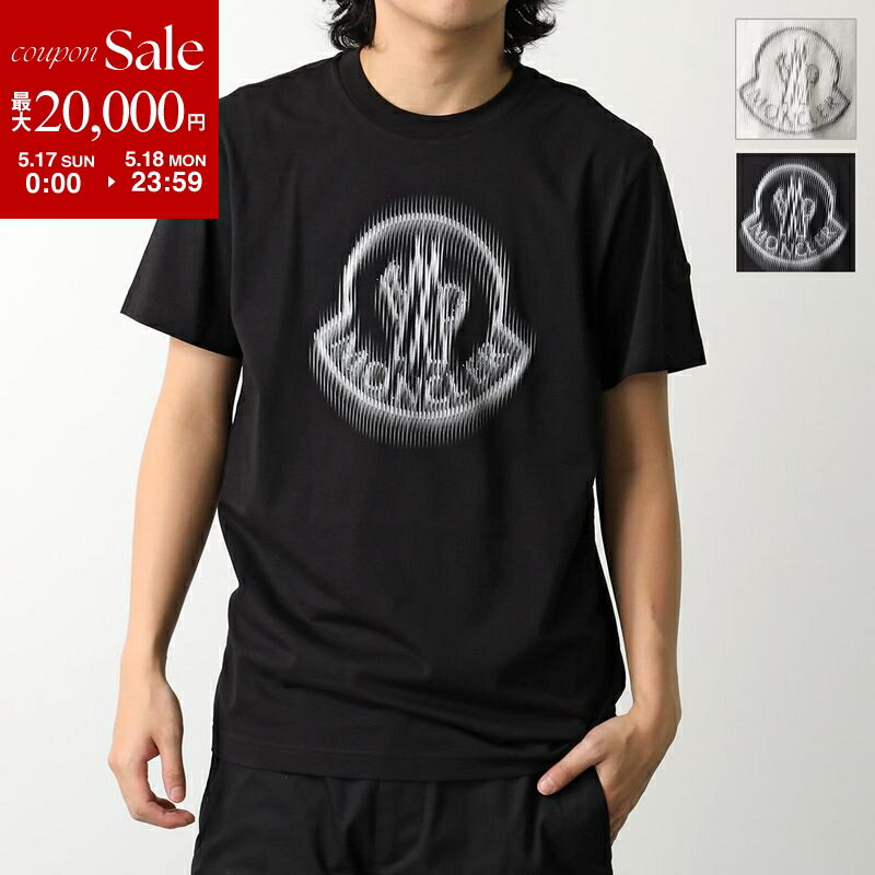【最大2万円OFFクーポン対象 5/17～5/18限定】MONCLER Matt Black モンクレール マットブラックコレクション Tシャツ 8C00004 89A17 メンズ 黒タグ クルーネック 半袖 カットソー ロゴT ラバーパッチ コットン ロゴ カラー2色