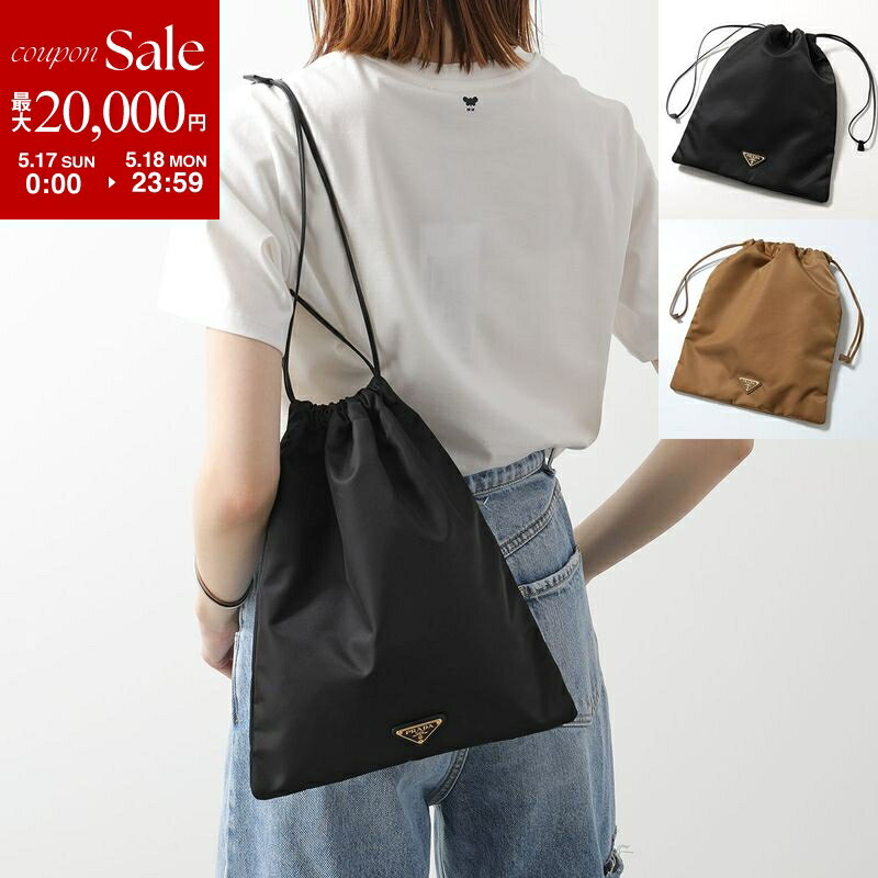 PRADA プラダ ポーチ 1NK01M 1NK001 2HG6 レディース Re-Nylon リナイロン 巾着バ...