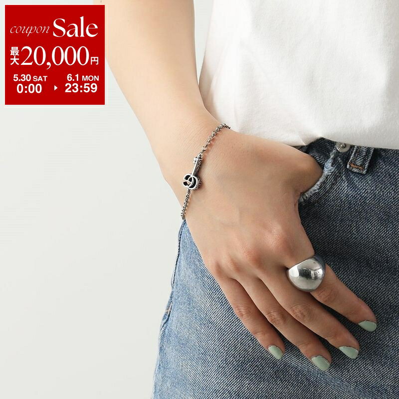 【最大2万円OFFクーポン対象・5/30～6/1限定】GUCCI グッチ ブレスレット ダブルG キー ブレスレット 632207 J8400 レディース アクセサリー ジュエリー スターリングシルバー チェーン 0701/シルバー