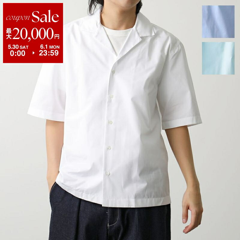 Rakuten - 【最大2万円OFFクーポン対象・5/30～6/1限定】LARDINI ラルディーニ シャツ EQBRODY EQC1787 メンズ コットンポプリン オープンカラーシャツ 開襟シャツ 半袖 カラー3色