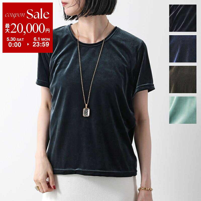 Rakuten - 【最大2万円OFFクーポン対象・5/30～6/1限定】SIMONE WILD シモーネ ワイルド Tシャツ T-SHIRT レディース ベルベット ベロア 半袖 クルーネック ストレッチ カラー5色