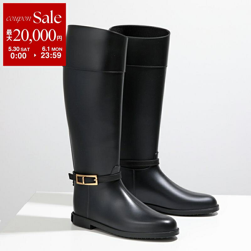 Rakuten - 【最大2万円OFFクーポン対象・5/30～6/1限定】Sergio Rossi セルジオロッシ レインブーツ SR NORA PAINY B03420 MFI693 レディース ロングブーツ 長靴 シューズ 靴 1000/NERO-GOMMA