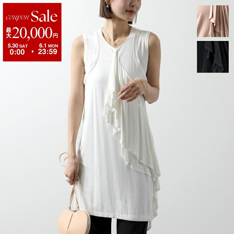 Rakuten - 【最大2万円OFFクーポン対象・5/30～6/1限定】N°21 ヌメロヴェントゥーノ ワンピース H161 4853 レディース チュニック フリル ノースリーブ ストレッチ カラー3色