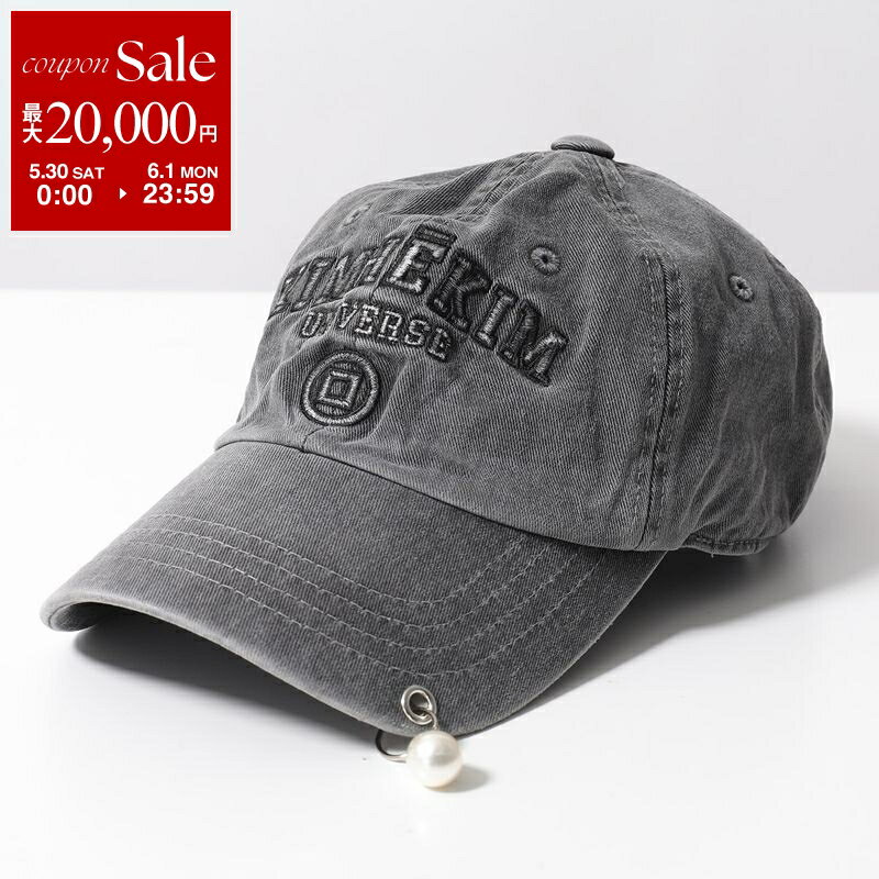 Rakuten - 【最大2万円OFFクーポン対象・5/30～6/1限定】KIMHEKIM キムヘキム ベースボールキャップ UPCYCLED PEARL PIERCED BASEBALL CAP PS25-HT02 レディース コットン 刺繡ロゴ パール 帽子 GREY
