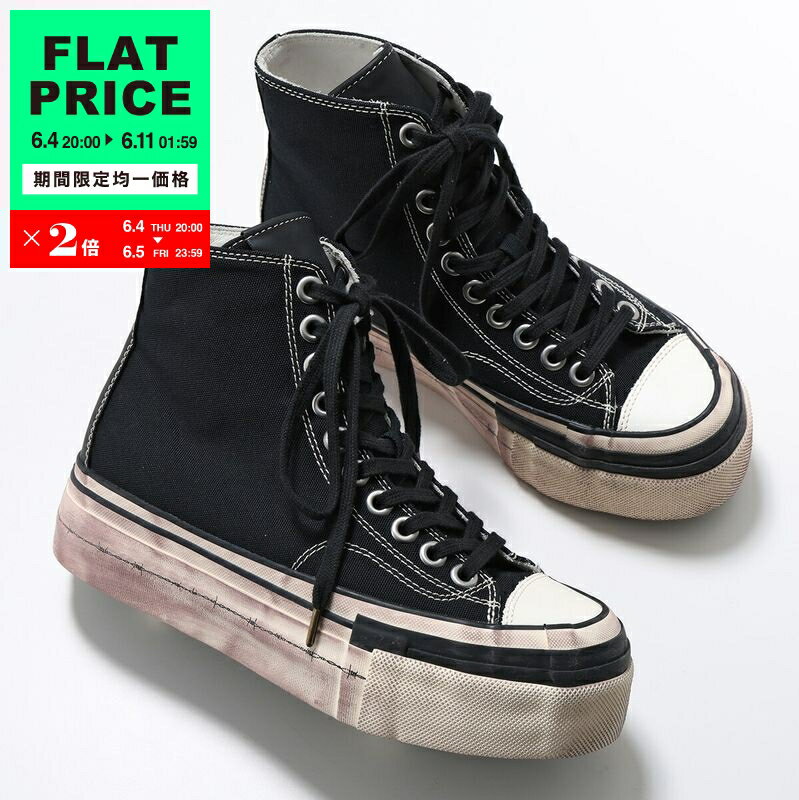 Rakuten - 【15,000均一価格・6/4-20時～】T/C MADE ティーシーメイド スニーカー TM010 レディース ハイカット キャンバス地 厚底 ユーズド加工 シューズ プラットフォーム 靴 カラー2色【flat_price】