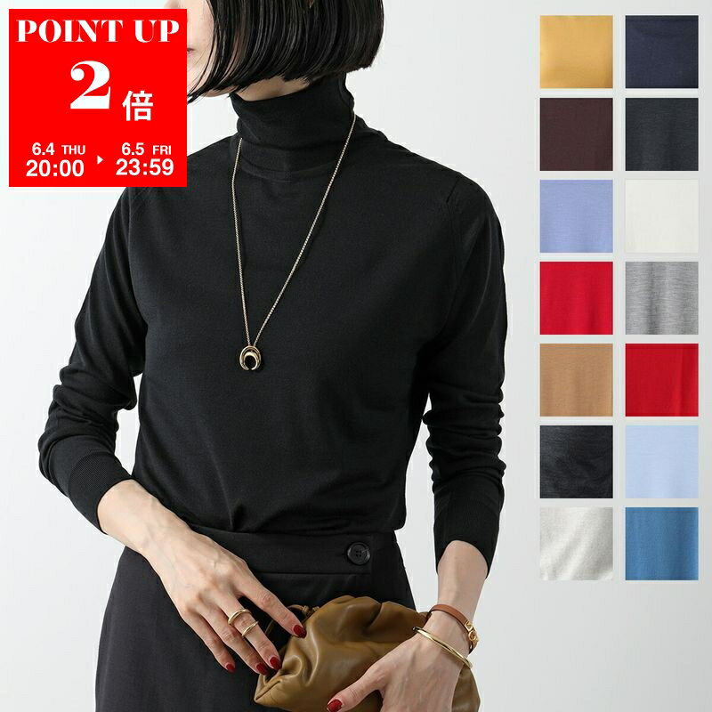 Rakuten - 【6/4-20時～6/5限定・ポイント2倍】 JOHN SMEDLEY ジョンスメドレー ニット CATKIN カトキン レディース SLIMFIT メリノウール タートルネック セーター ハイゲージ 無地 カラー15色