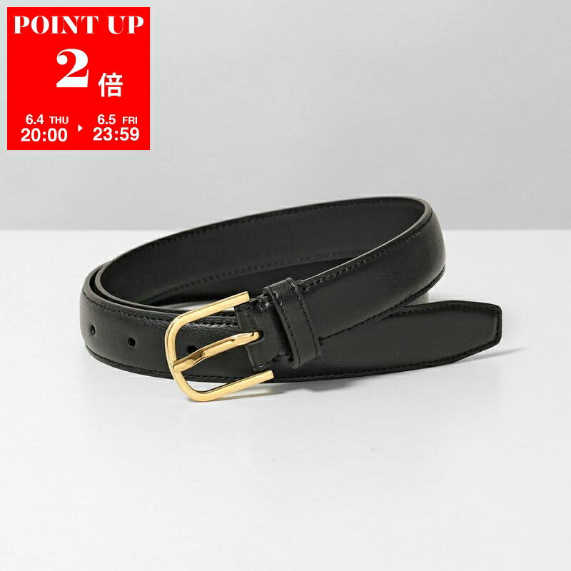  Toteme トーテム ベルト SLIM TROUSER LEATHER BELT 233 812 612 レディース スリムベルト レザー 200 BLACK
