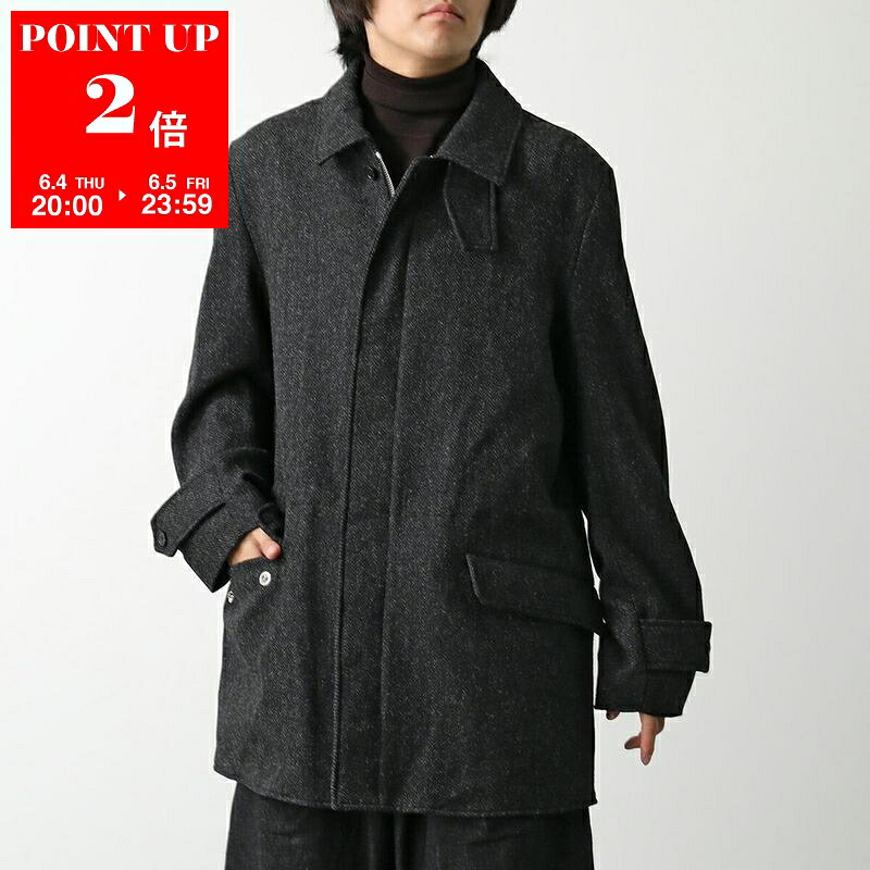 MACKINTOSH マッキントッシュ ステンカラーコート THE CLEY WOOL COAT MO8695-MOP6118 メンズ ウール ダブルジップ チャコールグレー