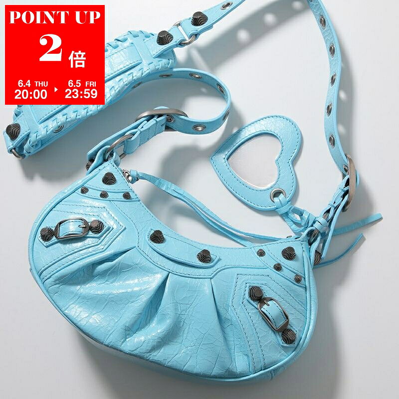 BALENCIAGA バレンシアガ ショルダーバッグ LE CAGOLE SHO BAG XS ル カゴール 671309 1VG9Y レディース ハンドバッグ ハートミラー付き 鞄 4636/SEA-BLUE