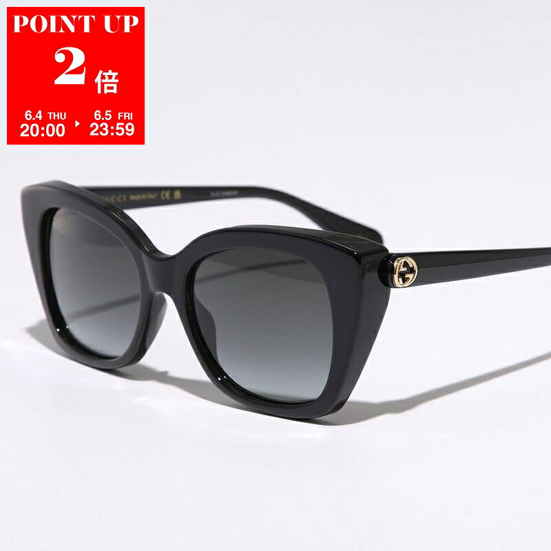 Rakuten - GUCCI グッチ サングラス GG0921S レディース キャットアイ型 フルリム セルフレーム GGロゴ グラデーションレンズ アイウェア 001/BlackBlackGrey