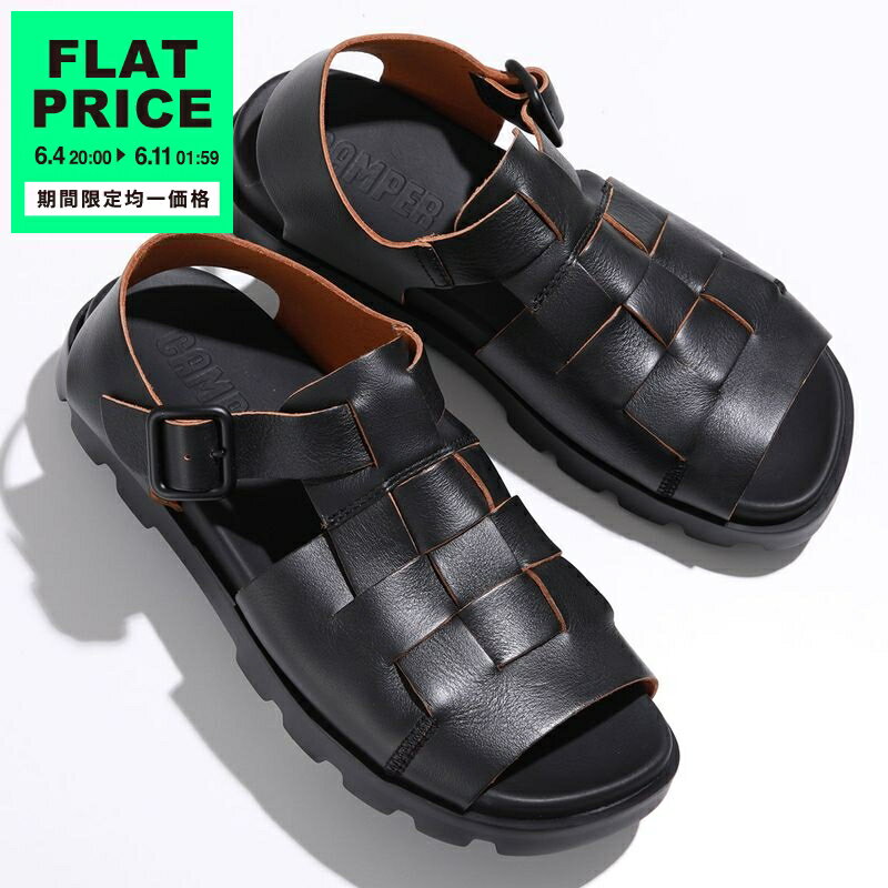 【15,000均一価格・6/4-20時～】CAMPER カンペール グルカサンダル Brutus Sandal ブルートゥス K201397-005 レディース レザー 軽量 EXTRALIGHT シューズ 靴 005/Black【flat_price】
