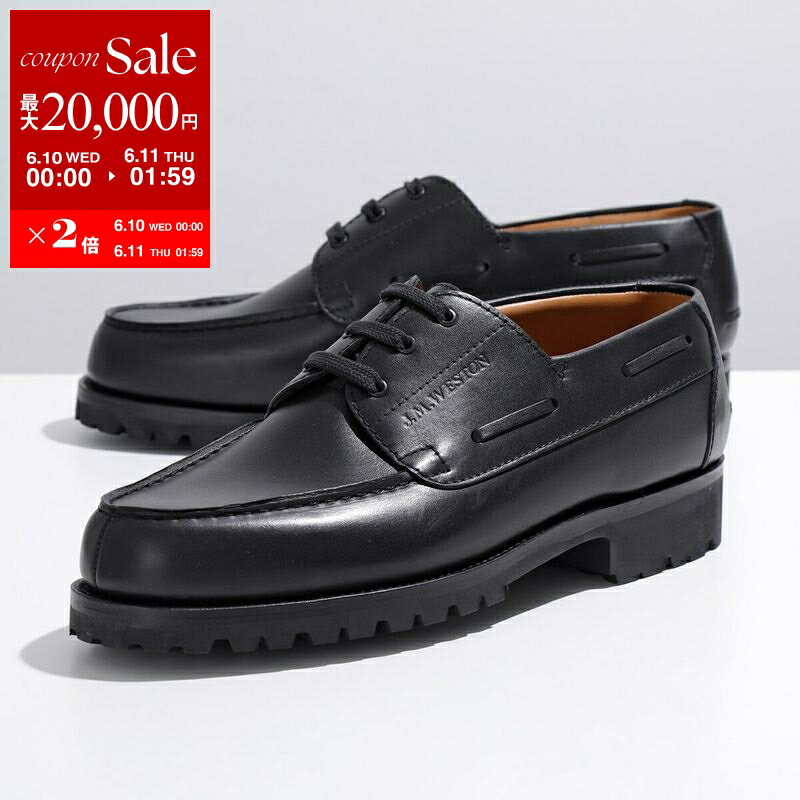 【最大2万円OFFクーポン対象・6/10～6/11-1：59迄】J.M. WESTON ジェイエムウエストン レザーシューズ Yachting derby #690 ヨット ダービー 1141FLZ6901D メンズ 外羽根 革靴 Black Soft Calf Skin【dc_kikaku】