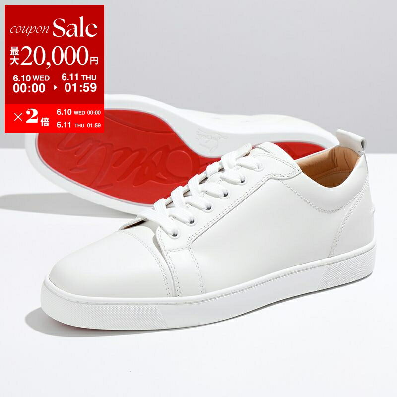 【最大2万円OFFクーポン対象・6/10?6/11-1：59迄】Christian Louboutin クリスチャンルブタン スニーカー LOUIS JUNIOR ルイスジュニア 1130548 メンズ レザー シューズ ローカット 靴 WH01/WHITE【dc_kikaku】