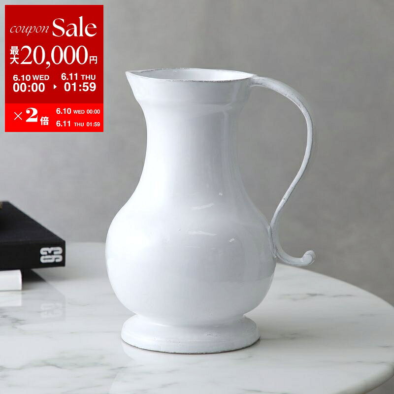 Astier de Villatte アスティエ・ド・ヴィラット ピッチャー Large Colbert Pitcher VSECLB3 陶器 食器 水差し 花器 フラワーベース 