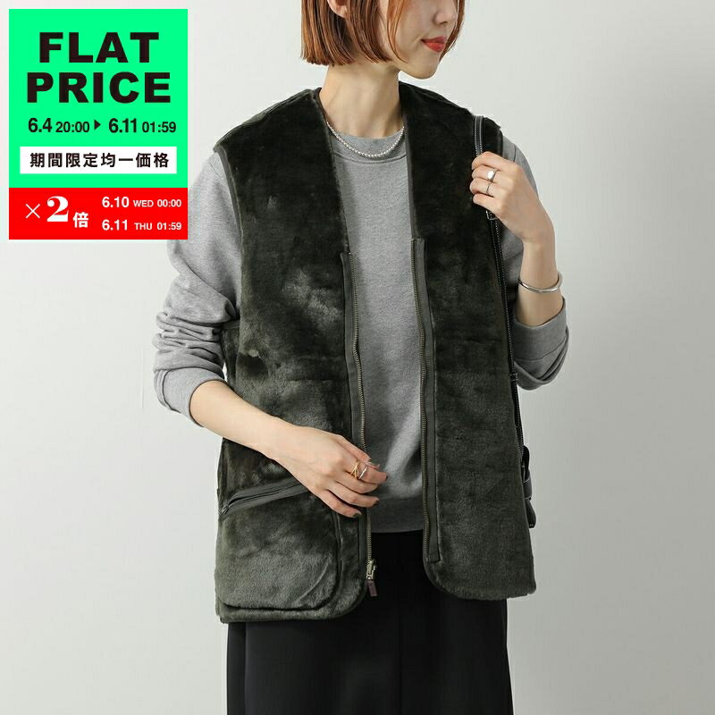 Barbour バブアー パイルライナー MLI0004 WARM PILE WAISTCOAT ZIP IN LINER レディース フロントジップ ファーベスト ジレ フェイクファー カラー2色