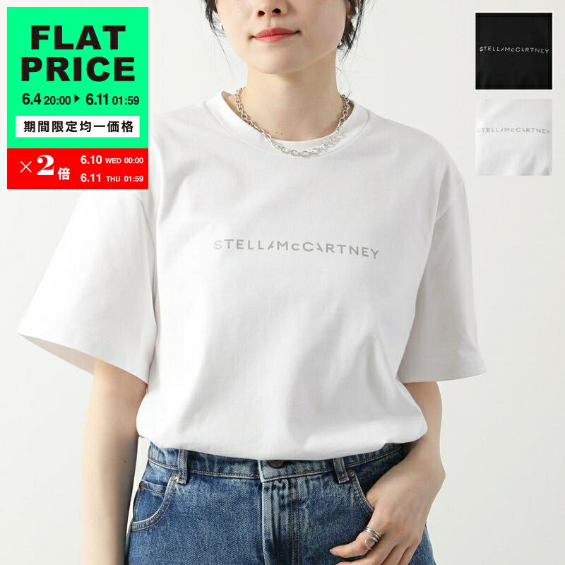 【20,000均一価格 6/11-1時59分迄】STELLA McCARTNEY ステラマッカートニー Tシャツ 6J0158 3SPY51 レディース 半袖 クルーネック カットソー コットン ロゴT オーバーサイズ カラー2色【flat_price】