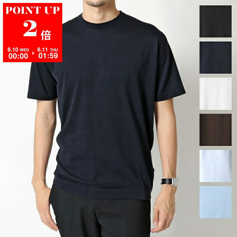 【6/10～6/11-1:59限定・ポイント2倍】 JOHN SMEDLEY ジョンスメドレー ニット セーター LORCA ロルカ STANDARD FIT メンズ クルーネック 半袖 コットンニット シーアイランドコットン カラー9色
