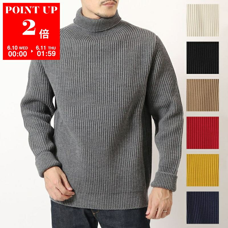 【6/10～6/11-1:59限定・ポイント2倍】 ANDERSEN-ANDERSEN アンデルセンアンデルセン ニット セーター NAVY TURTLENECK メンズ メリノウール 長袖 タートルネック アームウォーマー カラー10色