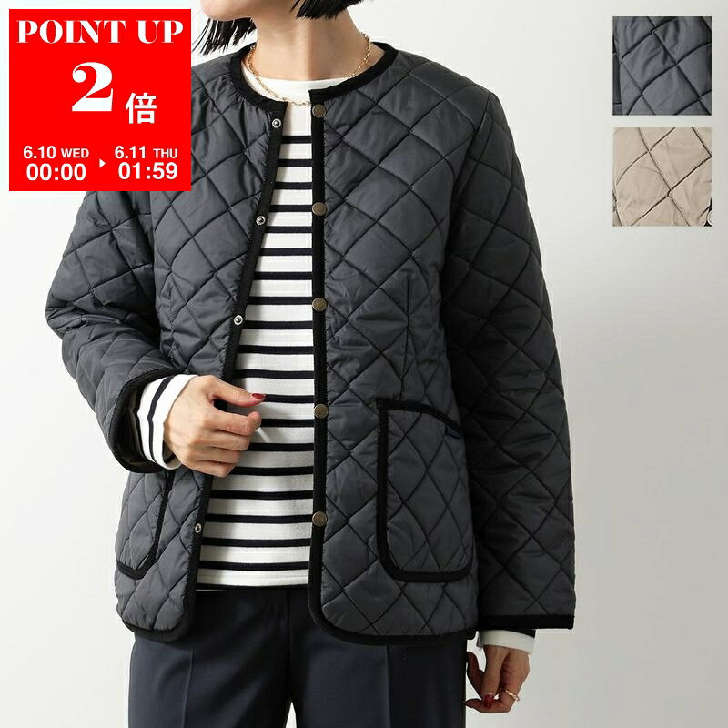 LAVENHAM ラベンハム 中綿ジャケット CONTRAST CORNARD JACKET クルーネック LV6186 レディース キルティング ノーカラー 撥水 カラー2色