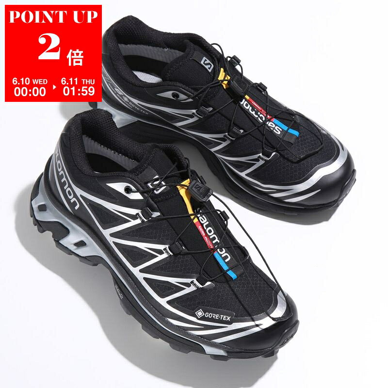 SALOMON サロモン スニーカー XT-6 GTX L47450600 レディース GORE-TEX ゴアテックス ローカット ortholite シューズ 靴 Black/Black/Ftw-Silver