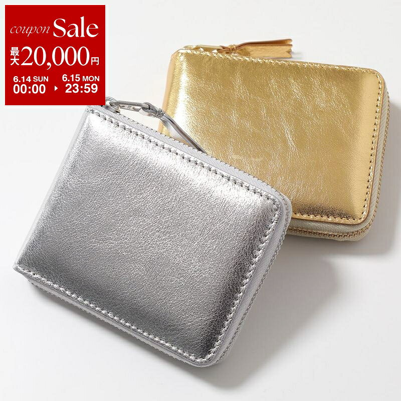 【最大2万円OFFクーポン対象・6/14～6/15限定】Wallet COMME des GARCONS ウォレット コムデギャルソン 二つ折りZIP財布 GOLD LINE ゴールド ライン SA7100G