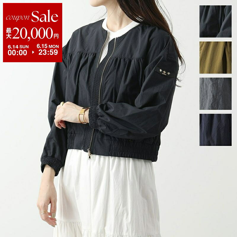 【最大2万円OFFクーポン対象・6/14～6/15限定】TATRAS タトラス ジャケット AZHA アーサLCKZ0399033588 レディース ノーカラー ジップアップ ブルゾン ナイロン ショート丈 ロゴ カラー5色