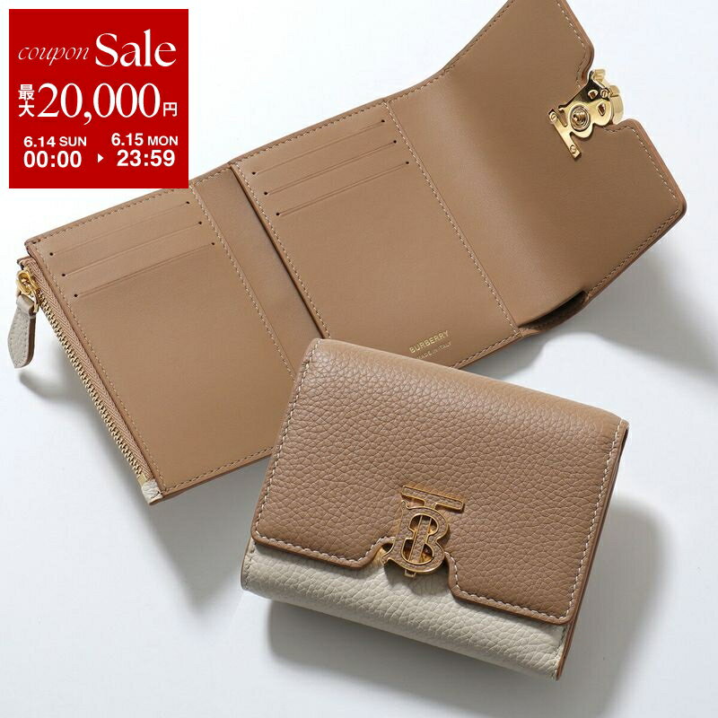 【最大2万円OFFクーポン対象 6/14～6/15限定】BURBERRY バーバリー 二つ折り財布 LS TB COMPACT WALLET LGL 8049217 8059623 レディース レザー ミニ財布 TBロゴ