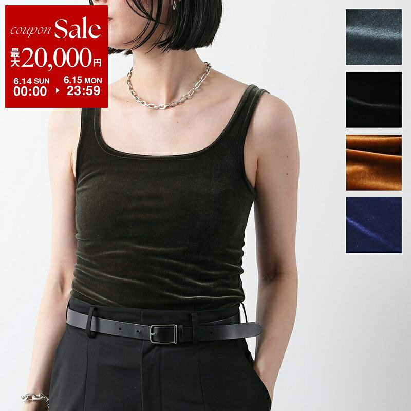 SIMONE WILD シモーネ ワイルド タンクトップ SINGLET レディース ベルベット ベロア ノースリーブ スクエアネック カラー5色