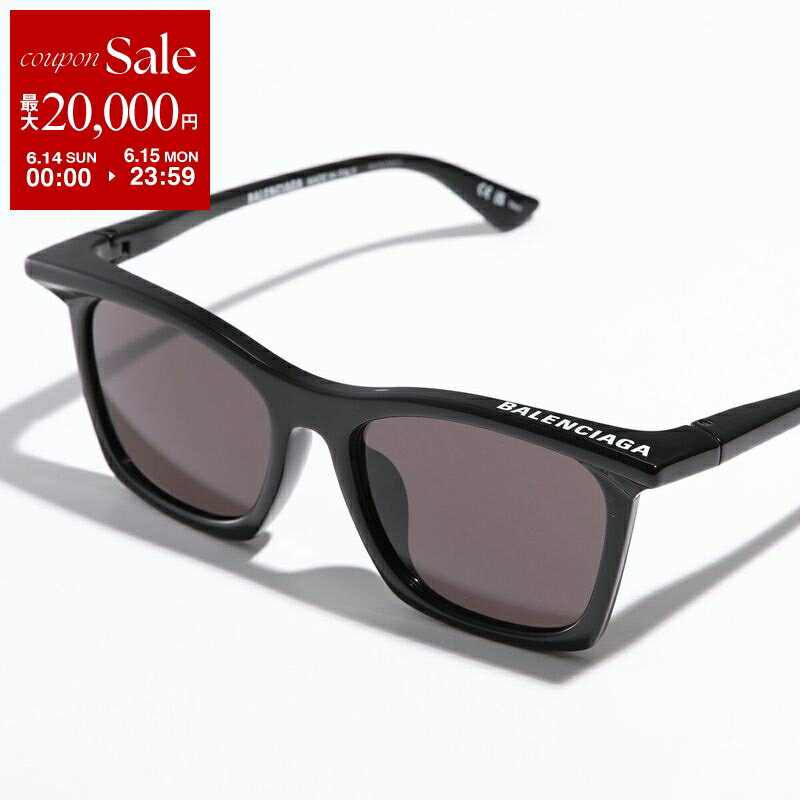 【最大2万円OFFクーポン対象 6/14～6/15限定】BALENCIAGA バレンシアガ サングラス BB0099SA メンズ ウェリントン型 メガネ 眼鏡 ロゴ セルフレーム アイウェア 001/BLACK-BLACK-GREY