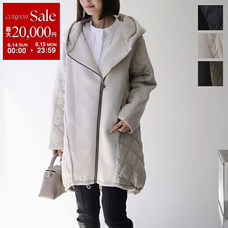 【最大2万円OFFクーポン対象・6/14～6/15限定】 MARECHAL TERRE マルシャル・テル ダウン コート ZMT224CO330A レディース ミドル丈 ジャケット パーカー キルティング コンビ カラー3色