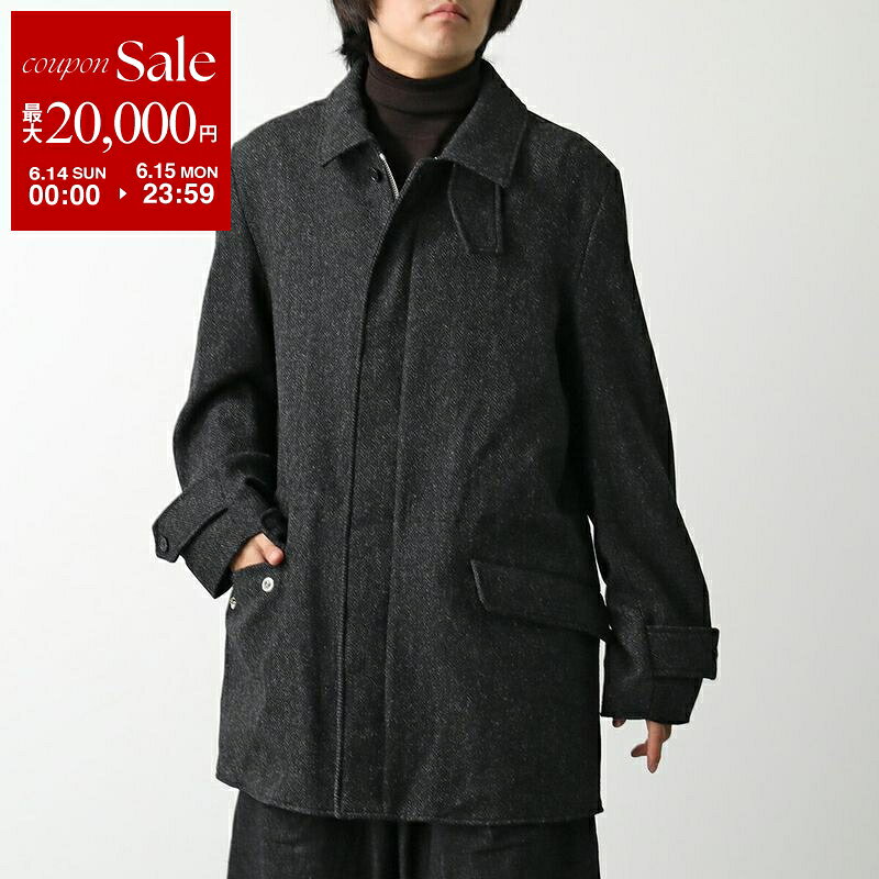  MACKINTOSH マッキントッシュ ステンカラーコート THE CLEY WOOL COAT MO8695-MOP6118 メンズ ウール ダブルジップ チャコールグレー