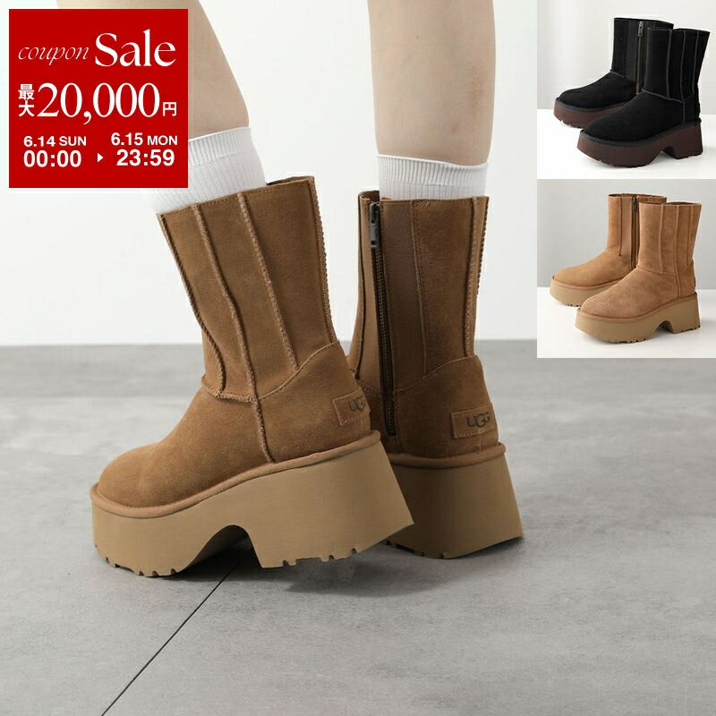 【最大2万円OFFクーポン対象・6/14～6/15限定】 UGG アグ ショートブーツ CLASSIC TWIN SEAM NEW HEIGHTS クラシック ツイン シーム ニュー ハイツ 1158313 レディース シューズ 靴 カラー2色