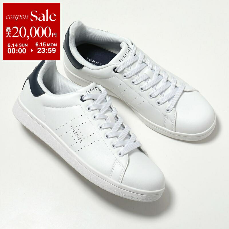 TOMMY HILFIGER トミー ヒルフィガー スニーカー LISTON メンズ ローカット フェイクレザー ロゴ 靴 カラー2色
