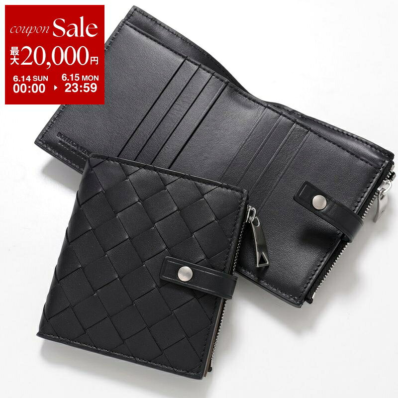 BOTTEGA VENETA - 【最大2万円OFFクーポン対象・6/14～6/15限定】 BOTTEGA VENETA ボッテガヴェネタ 二つ折り財布 600270 V3UH2 レディース イントレチャート レザー ミニ財布 8803 600270V3UH28803