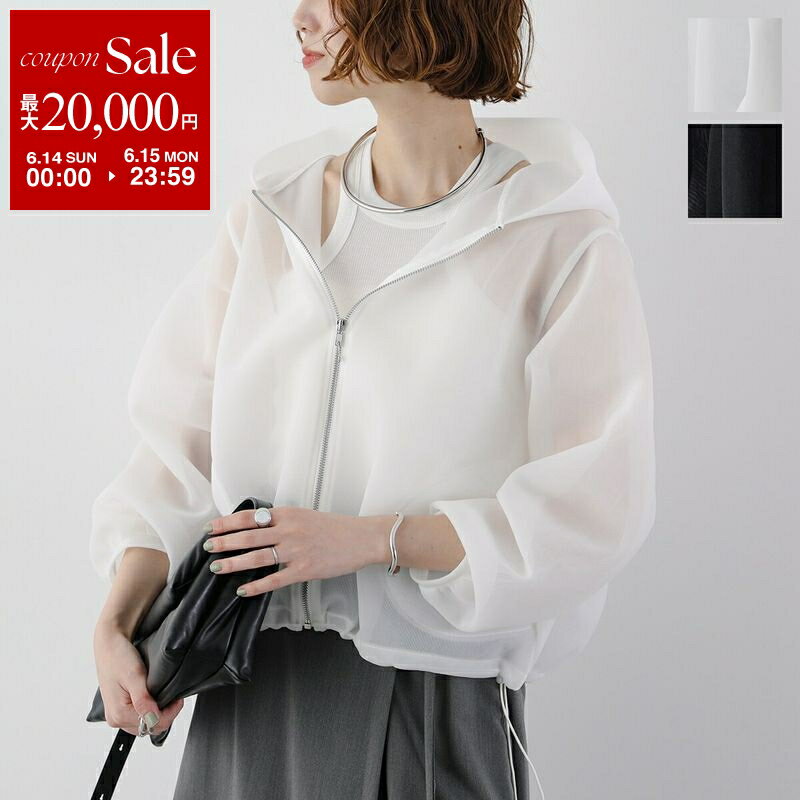 euphoric' ユーフォリック フーディー EU-CT6102 Sheer Hoodie レディース メッシュ シアー ジップアップパーカー ブルゾン カラー2色