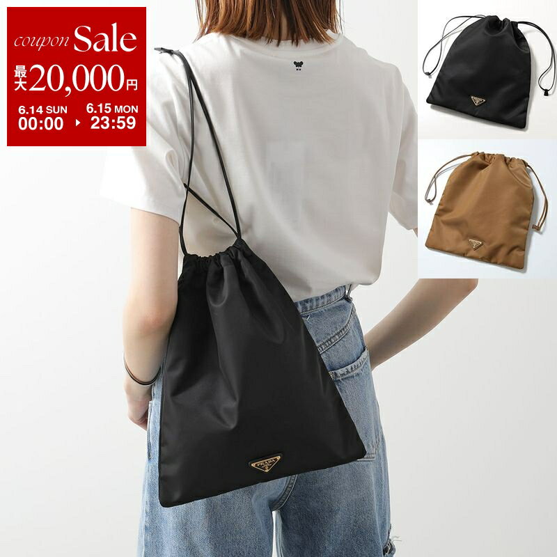 PRADA プラダ ポーチ 1NK01M 1NK001 2HG6 レディース Re-Nylon リナイロン 巾着バ...