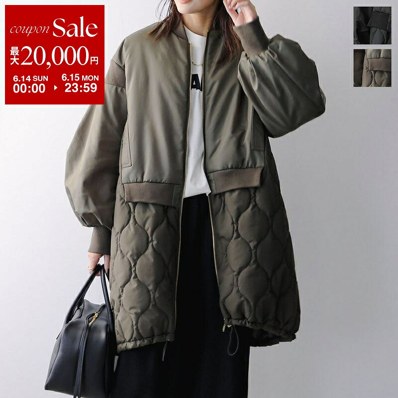 【最大2万円OFFクーポン対象 6/14～6/15限定】 MARECHAL TERRE マルシャル テル ブルゾン ZMT254CO331 レディース MA-1 キルティング コンビ カラー2色