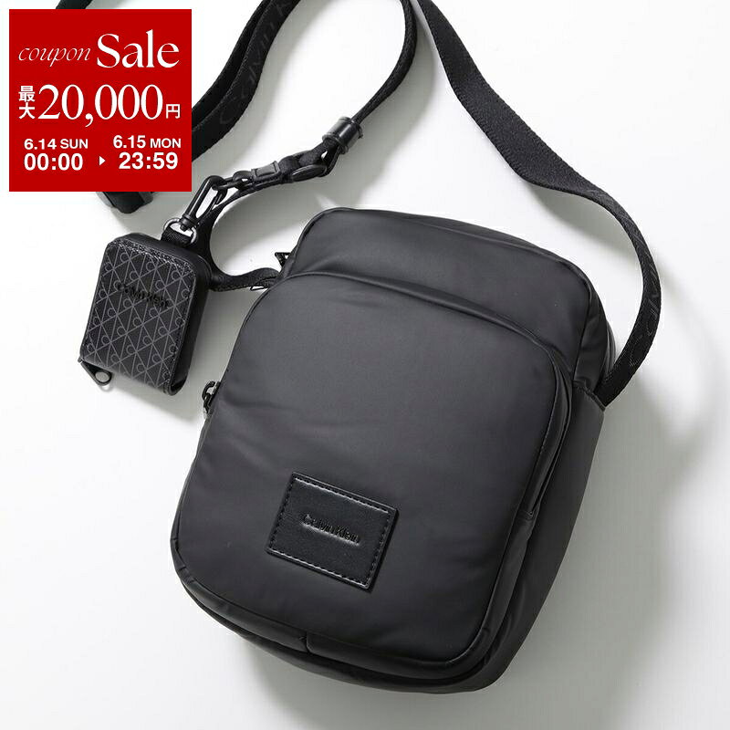 【最大2万円OFFクーポン対象・6/14～6/15限定】 Calvin Klein カルバンクライン ショルダーバッグ PUFFER UTILITY REPORTER LV04D3200G メンズ コインポケット付き ロゴ 鞄 UB1/Black