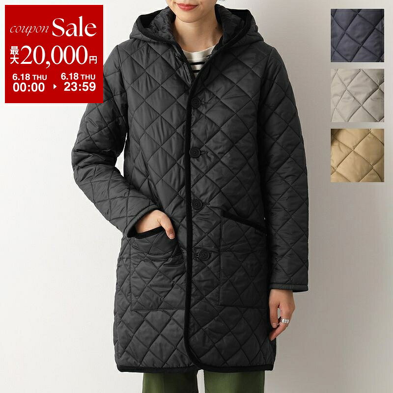 【最大2万円OFFクーポン対象 6/18限定】 LAVENHAM ラベンハム 中綿コート BRUNDON SLJ9106 ブランドン レディース キルティングジャケット フーテッド セミロング丈 カラー4色