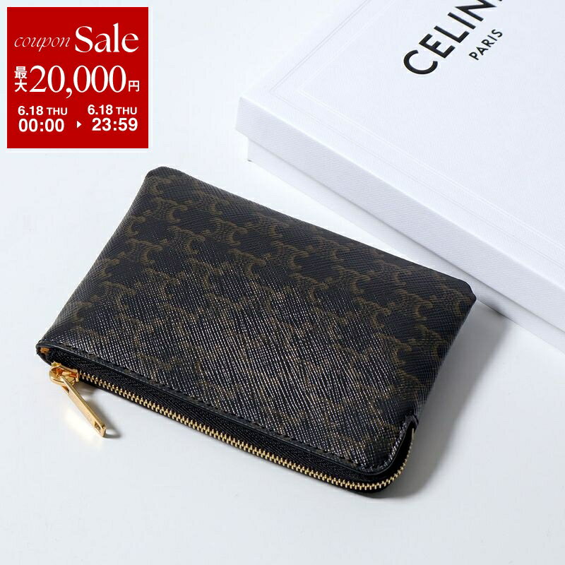 其它 - 【最大2万円OFFクーポン対象・6/18限定】 CELINE セリーヌ コインケース 10C662BTA.38NO メンズ トリオンフ柄 レザー キーリング付き カードケース ミニ財布 フラグメントケース Black