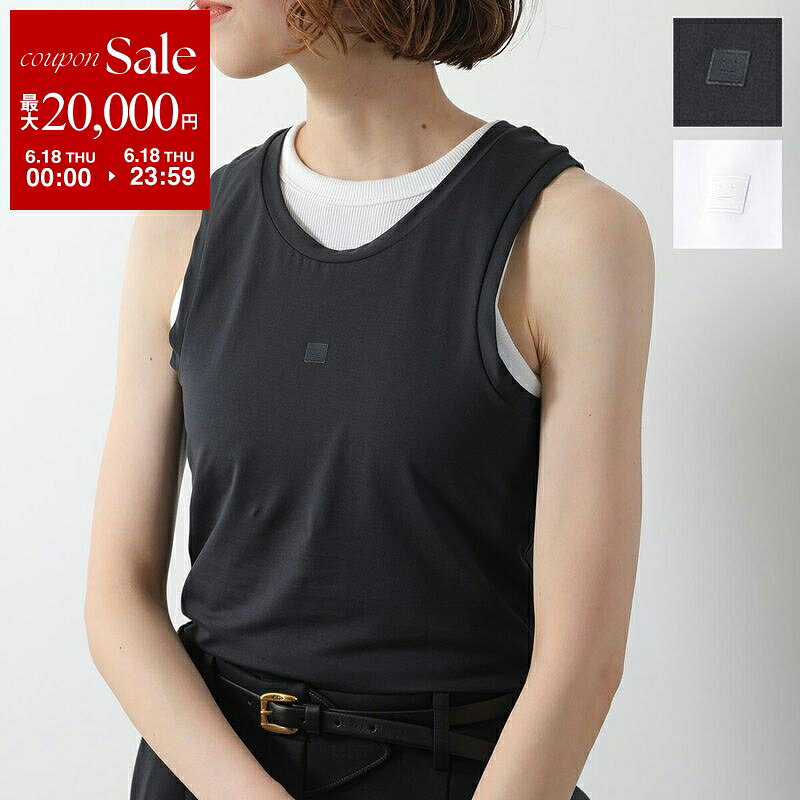 Acne Studios アクネストゥディオズ タンクトップ Face フェイス CL0314 FA-UX-TSHI000314 レディース クルーネック ノースリーブ ジャージー ロゴパッチ カラー2色