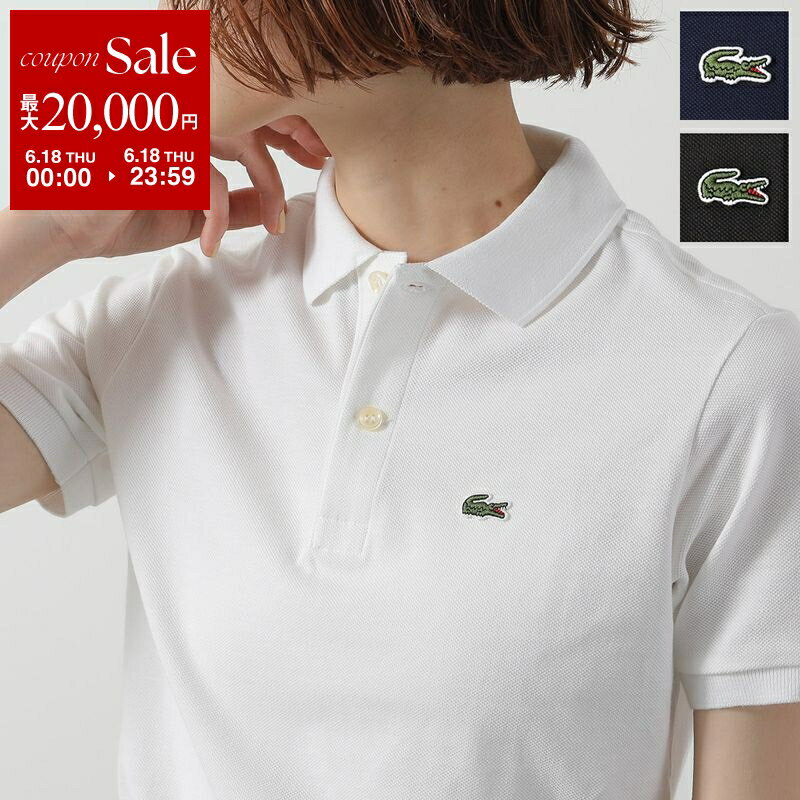 【最大2万円OFFクーポン対象・6/18限定】LACOSTE ラコステ ポロシャツ PJ2909 レディース 半袖 鹿の子 アイコンパッチ コットン カラー3色