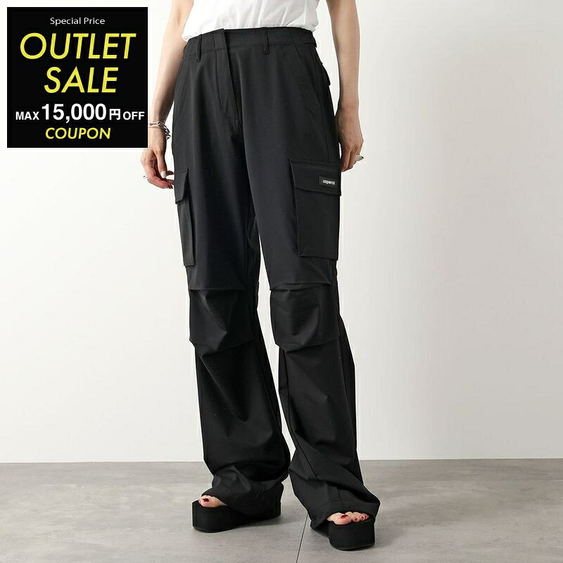 Coperni コペルニ カーゴパンツ TAILORED WIDE LEG CARGO PANTS COPP40106C レディース ワークパンツ ツイル ワイド BLACK
