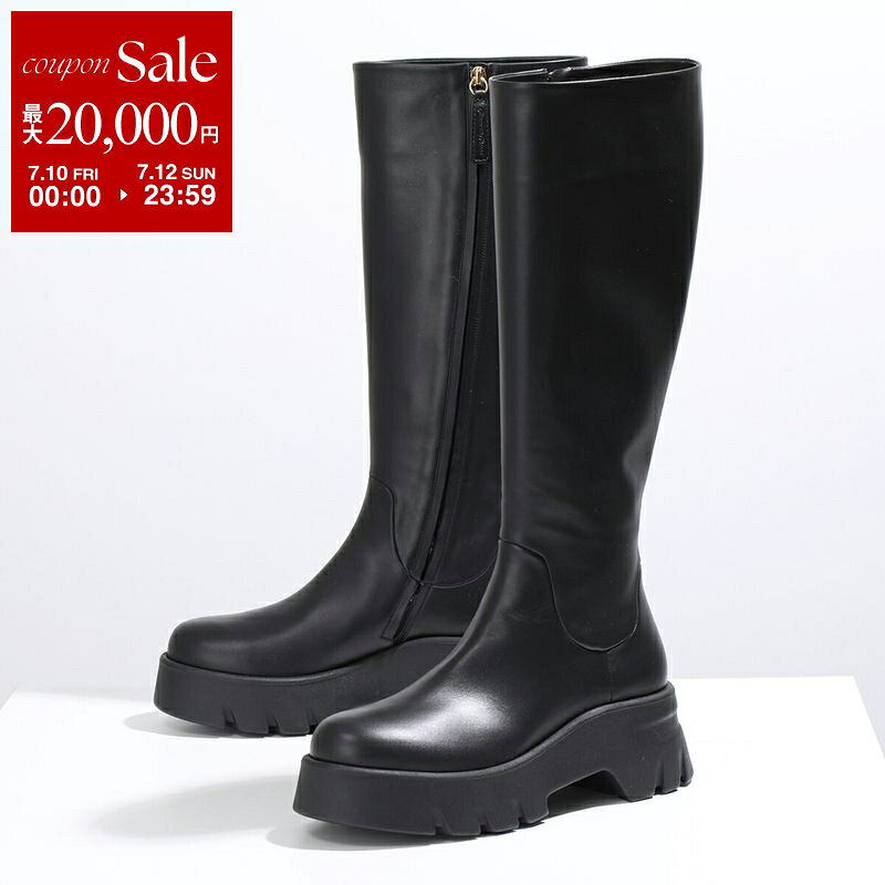  Gianvito Rossi ジャンヴィトロッシ ロングブーツ MONTEY BOOT VITELLO GLOVE G80388.20GOM.VGI レディース レザー ラウンドトゥ 靴 NERO